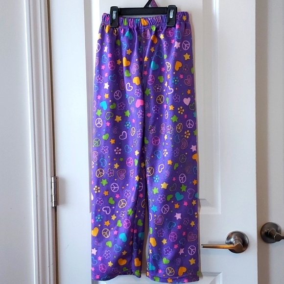 Just Love kids pj's purple with cute symbols throughout 8-10 - Picture 1 of 10